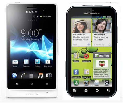 Sony Xperia miro vs Motorola Defy Karşılaştırma